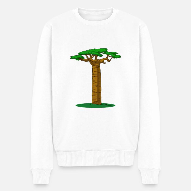 Baobab Tree - Männer Premium Bio Pullover - Weiß