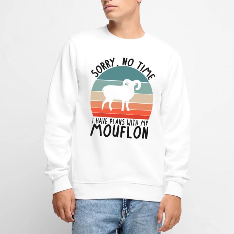 Pas de temps plan avec les cornes de mufflon Kids Animal forêt Pull Premium bio Homme