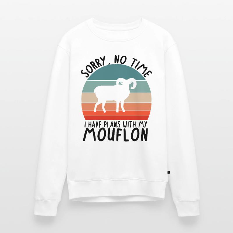 Pas de temps plan avec les cornes de mufflon Kids Animal forêt Pull Premium bio Homme