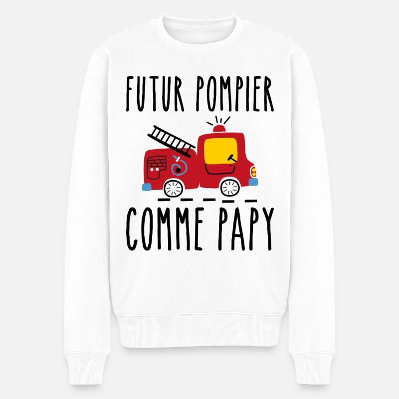Futur pompier cadeau humour - Pull Premium bio Homme - blanc