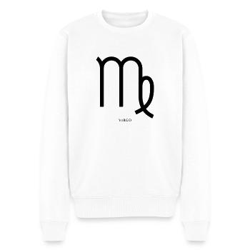 Sternzeichen Jungfrau Latein Virgo - Männer Premium Bio Pullover - Weiß - Vorne - Thijin (182cm)