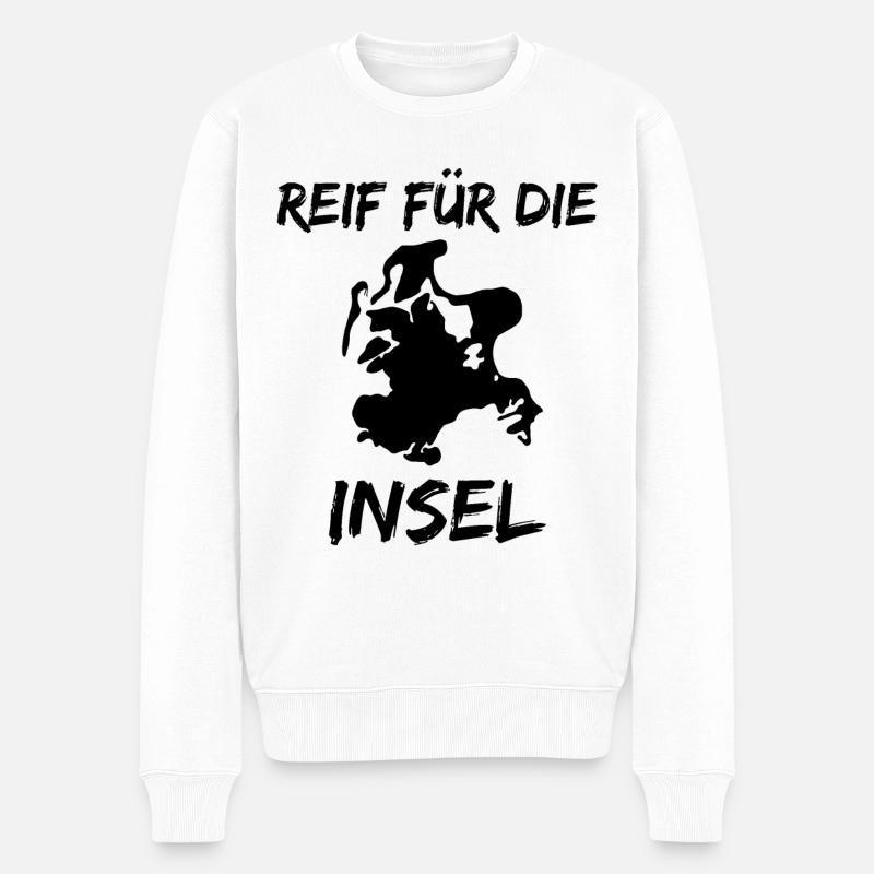 RÜGEN - Männer Premium Bio Pullover - Weiß