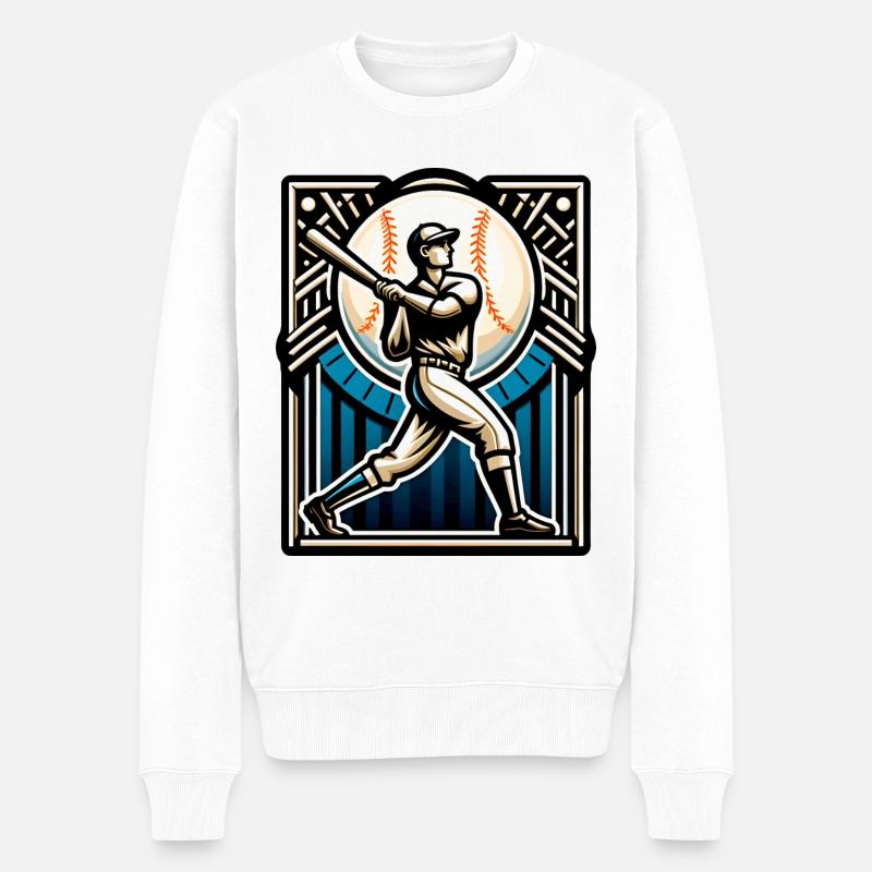 Base-ball - Pull Premium bio Homme - blanc