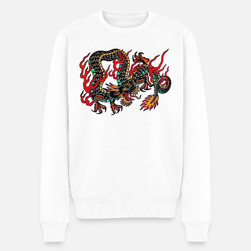 Dragon - Pull Premium bio Homme - blanc