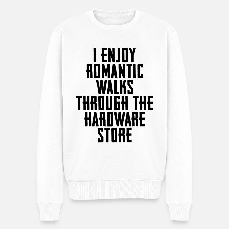 Romantic Walks Hardware Store - Männer Premium Bio Pullover - Weiß