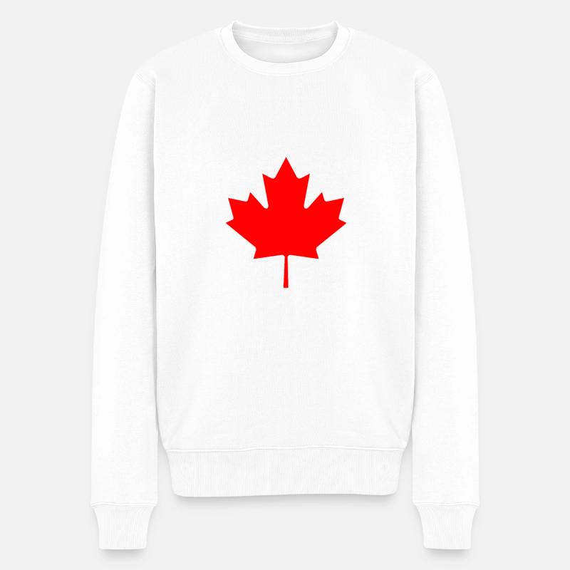 Canada - Männer Premium Bio Pullover - Weiß