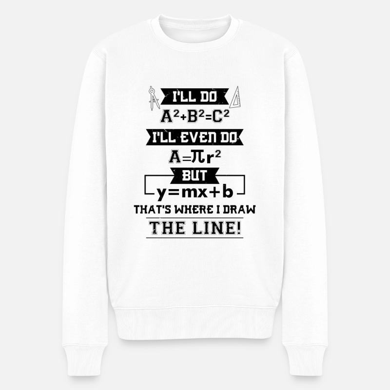 Mathe Mathematik Geschenke - Männer Premium Bio Pullover - Weiß