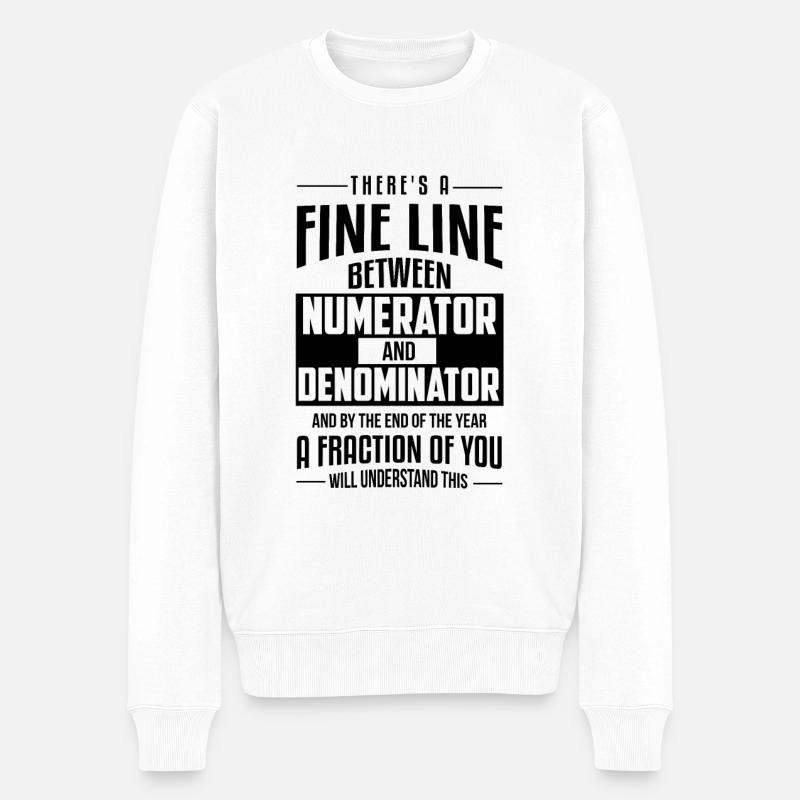 mathématiques - Pull Premium bio Homme - blanc