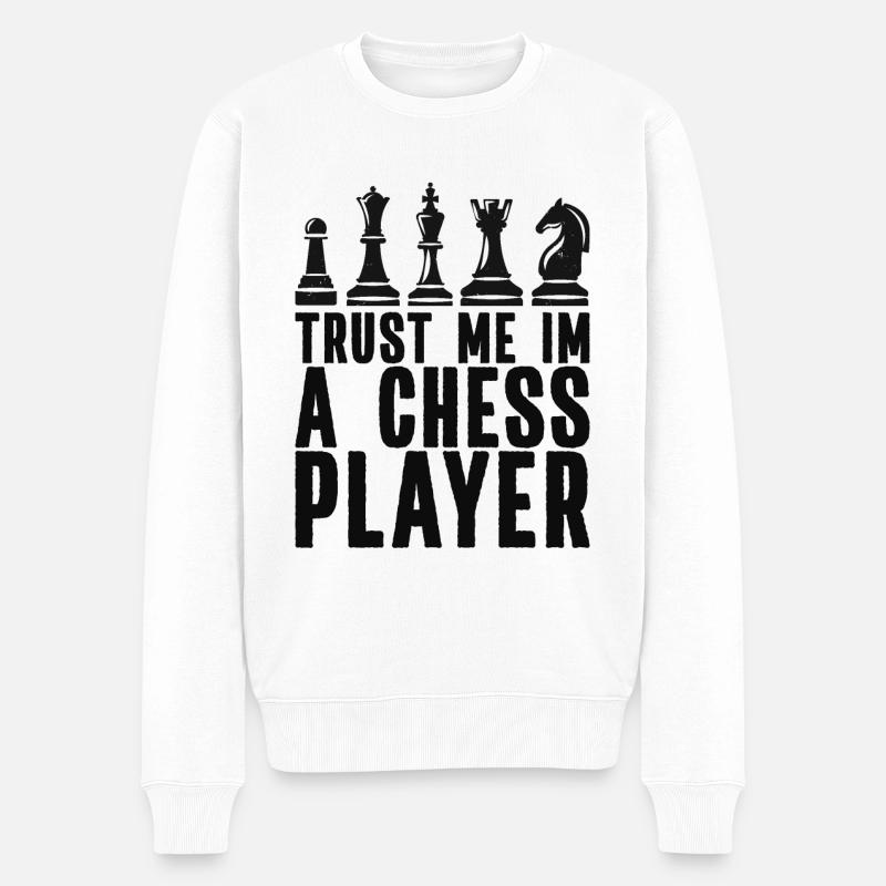Schach - Männer Premium Bio Pullover - Weiß