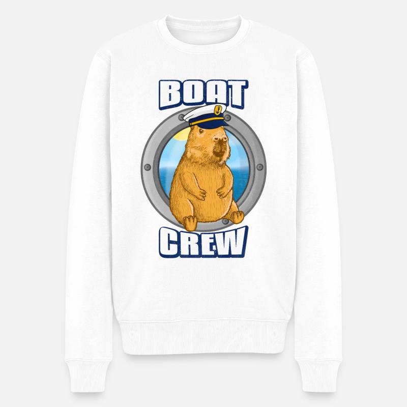Boot Crew - Männer Premium Bio Pullover - Weiß