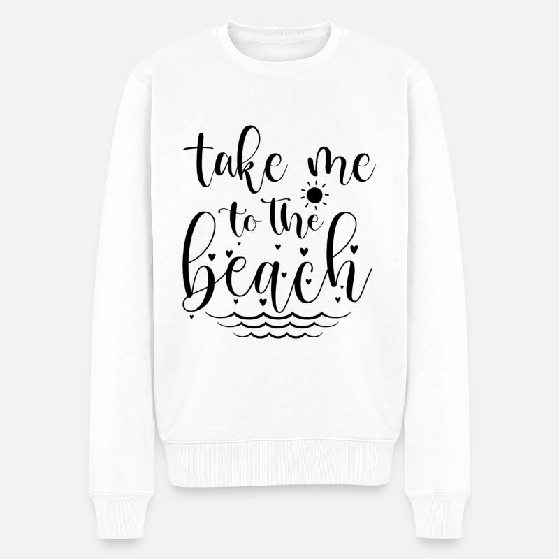 Emmène-moi à la plage - Pull Premium bio Homme - blanc