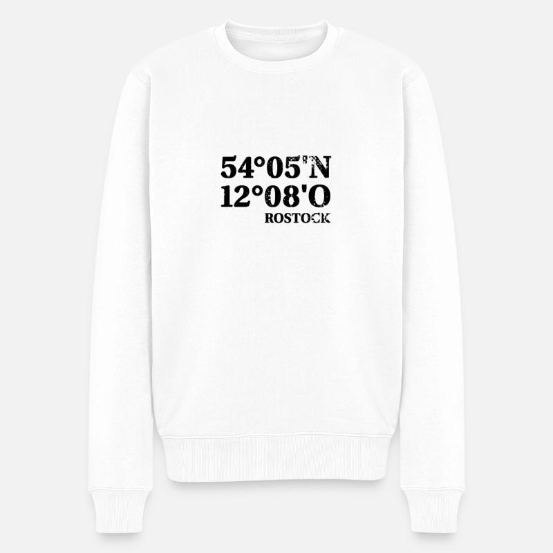 Coordonnées de Rostock - Pull Premium bio Homme - blanc