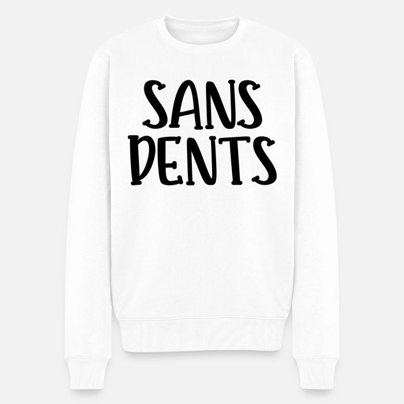sans dents - Pull Premium bio Homme - blanc
