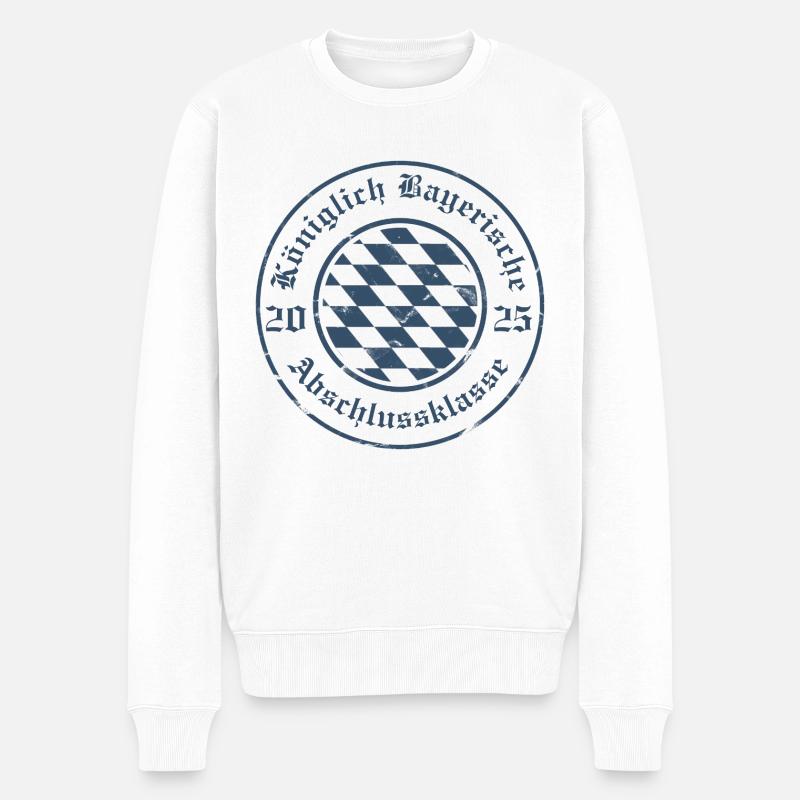 KÖNIGLICH BAYERISCHE ABSCHLUSSKLASSE 2025 - AK25 - Männer Premium Bio Pullover - Weiß