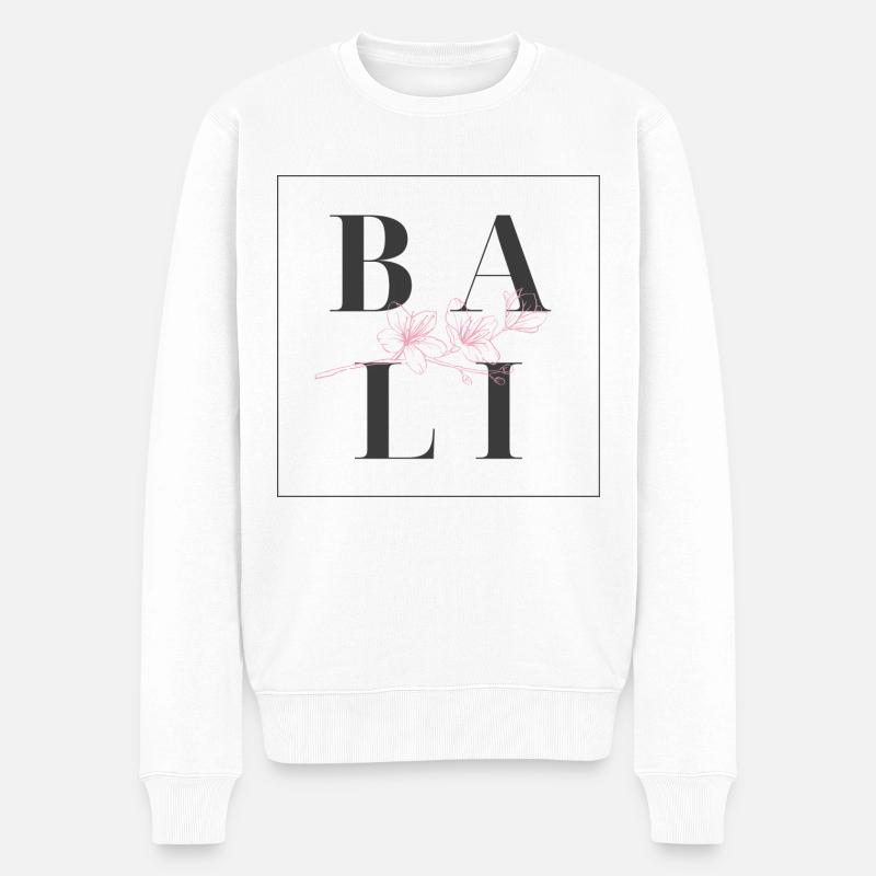 Bali - Männer Premium Bio Pullover - Weiß
