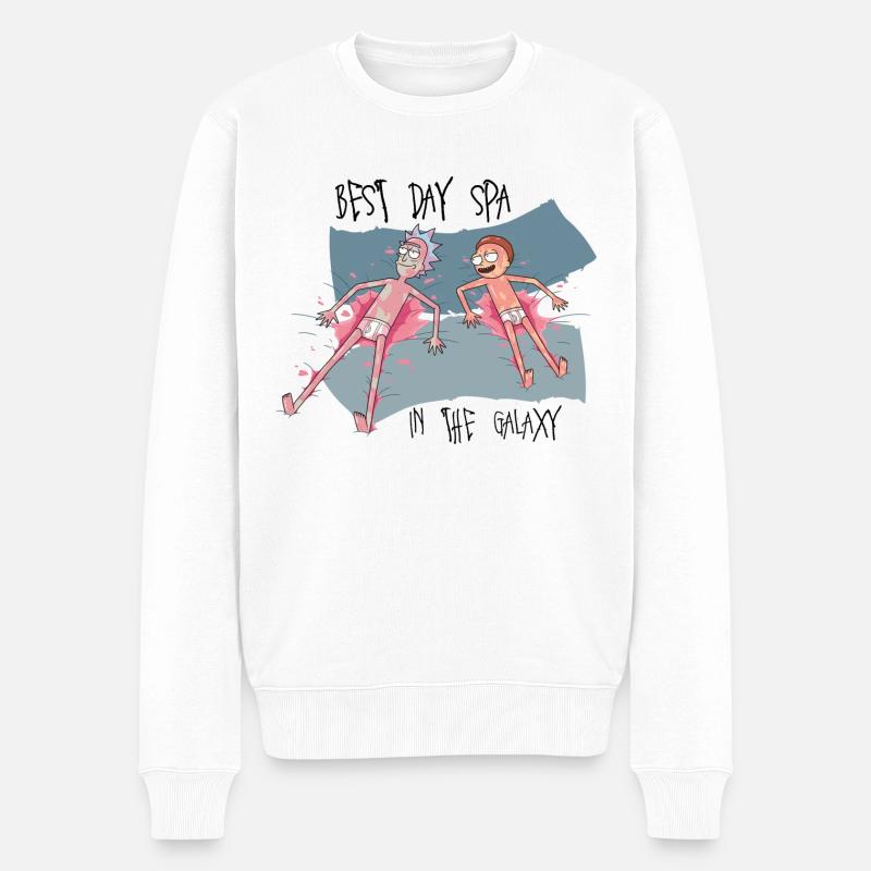 Rick Et Morty Meilleure Journée De Spa - Pull Premium bio Homme - blanc