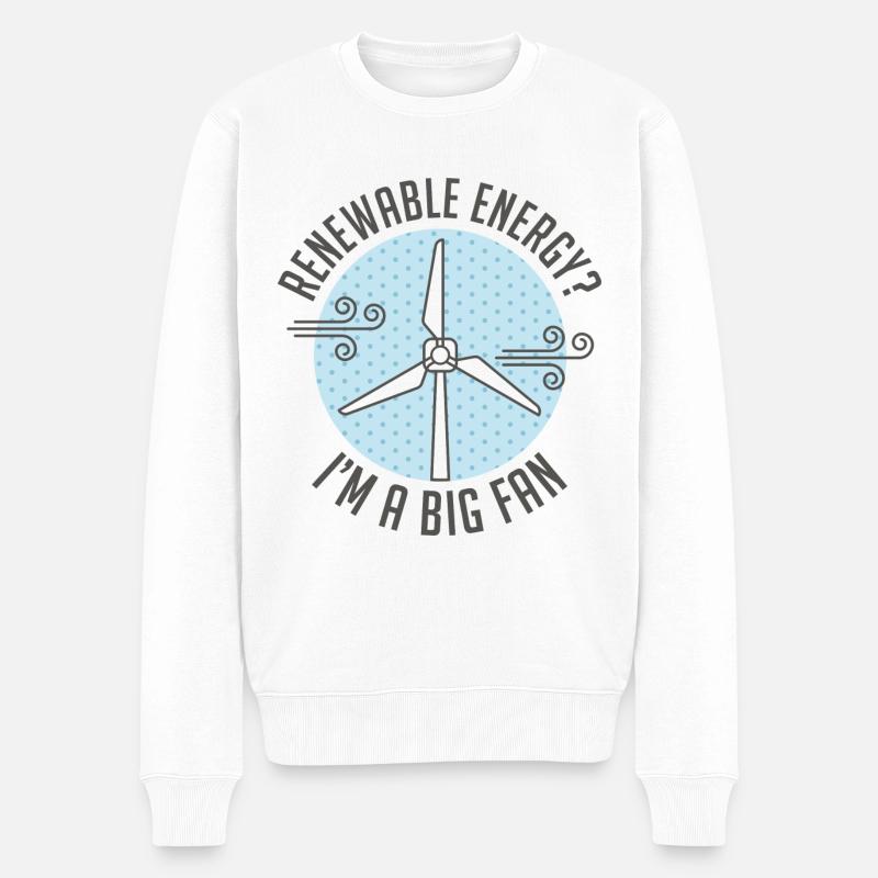 énergie renouvelable - Pull Premium bio Homme - blanc