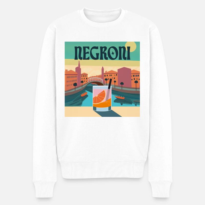 negroni - Männer Premium Bio Pullover - Weiß