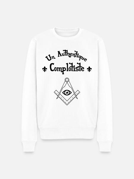 Un Authentique Complotiste - Pull Premium bio Homme - blanc