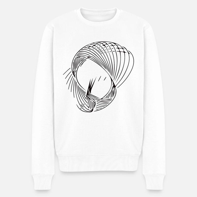 Lignes de cercle géométriques - Pull Premium bio Homme - blanc