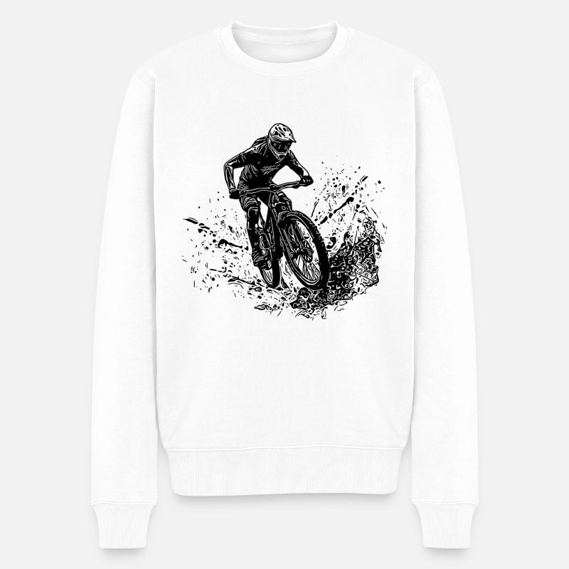 VTT Mud Splash Downhill - Pull Premium bio Homme - blanc