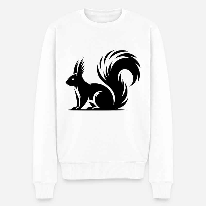 Mignon mignon écureuil Dessin - Pull Premium bio Homme - blanc