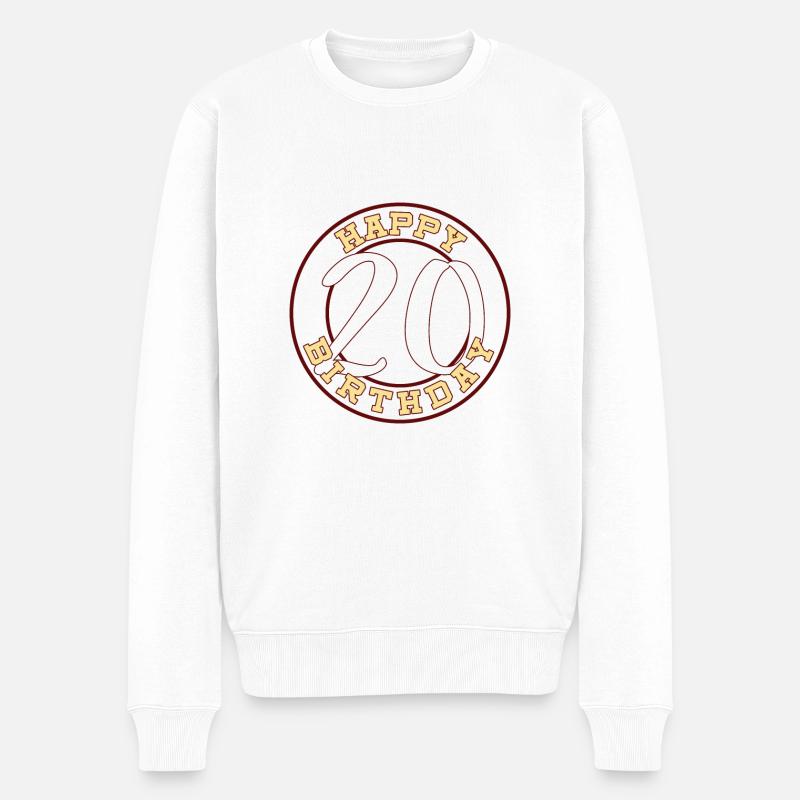 Joyeux anniversaire depuis 20 ans - depuis 20 ans - Pull Premium bio Homme - blanc