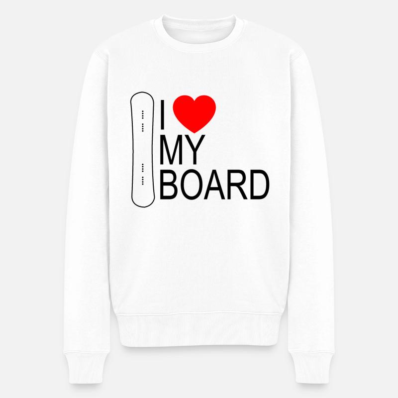 snowboard - Pull Premium bio Homme - blanc