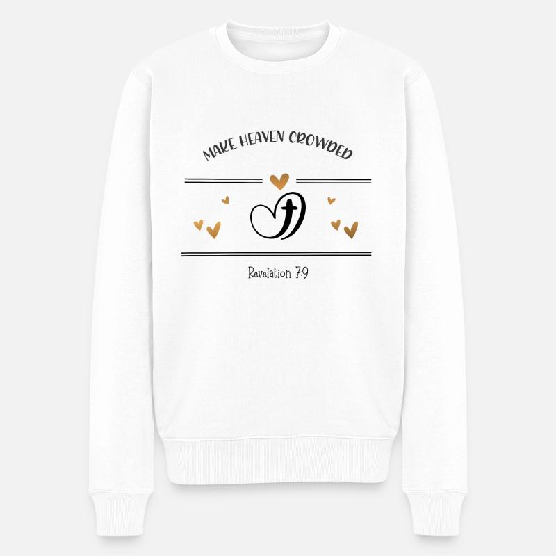 Christliches Design Machen Sie den Himmel überfüllt - Männer Premium Bio Pullover - Weiß