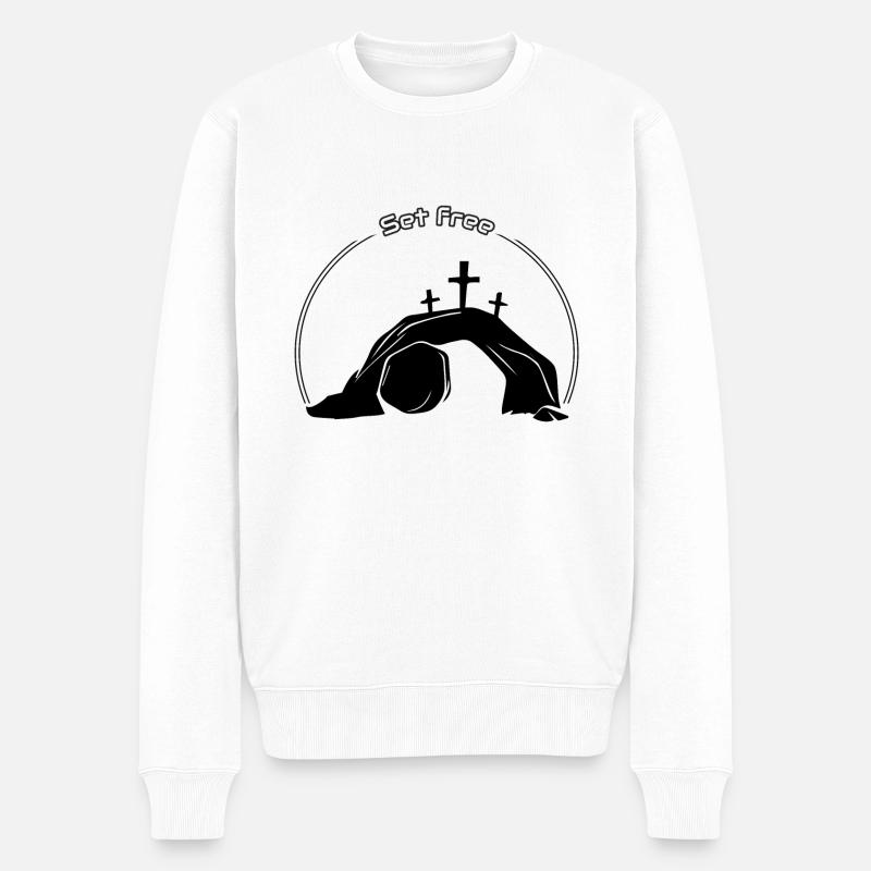 Libérer - Pull Premium bio Homme - blanc