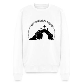 Plot Twist: Es ist leer - Männer Premium Bio Pullover - Weiß - Vorne - Thijin (182cm)