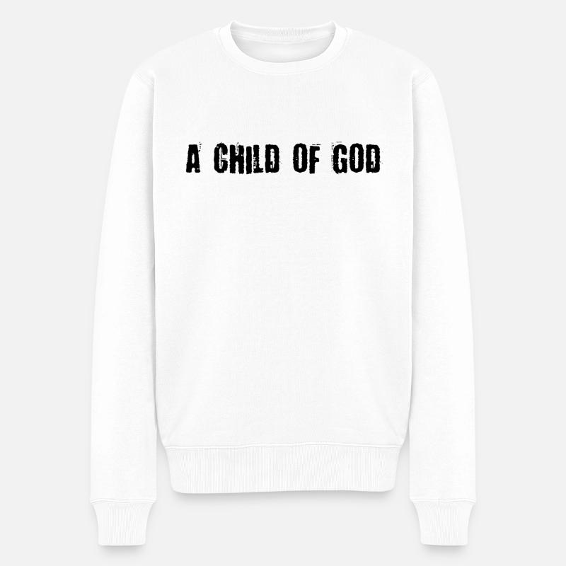 Un enfant de Dieu - Pull Premium bio Homme - blanc