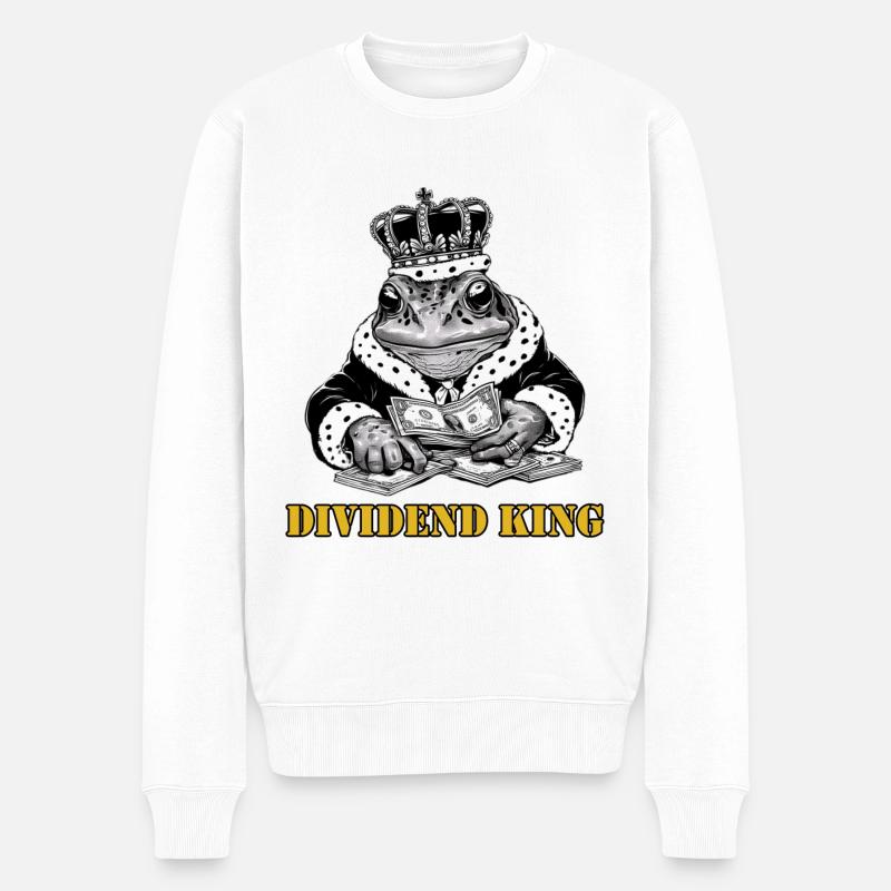 DividendenFrosch Dividend King - Männer Premium Bio Pullover - Weiß