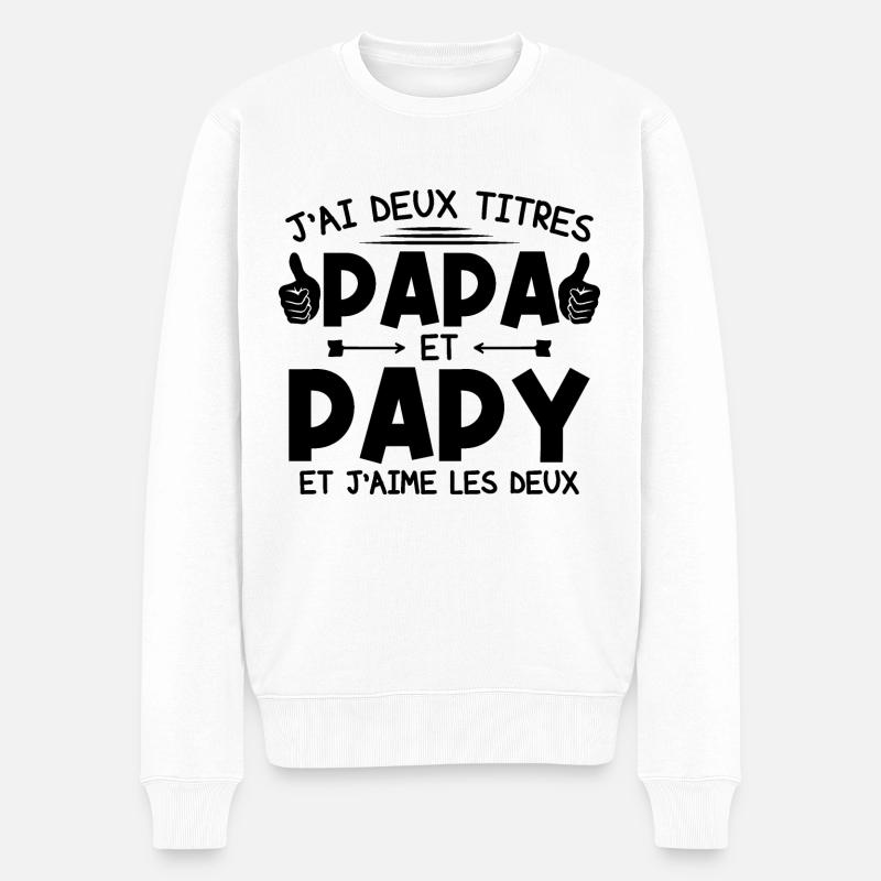 Papa et papy - Pull Premium bio Homme - blanc