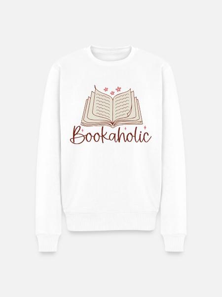 Bookaholic - Men's Premium Organic Jumper - white