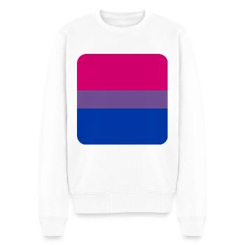 BI [flag].png - Männer Premium Bio Pullover - Weiß - Vorne - Thijin (182cm)