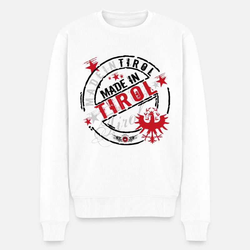 Made in Tirol - Männer Premium Bio Pullover - Weiß