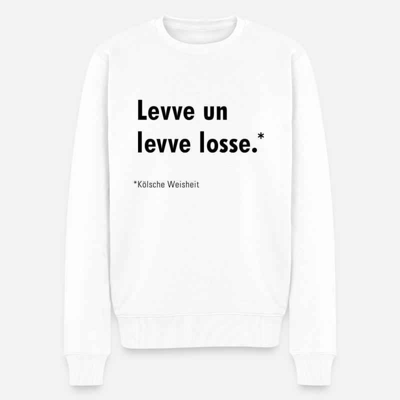 Levve un levve losse - Pull Premium bio Homme - blanc