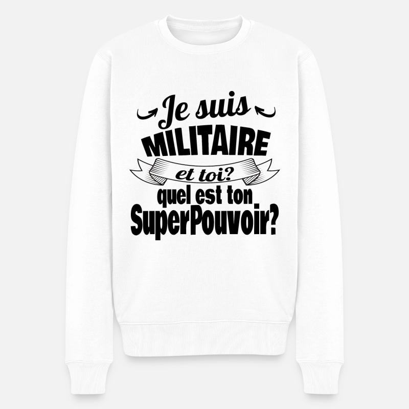 je suis militaire - Pull Premium bio Homme - blanc