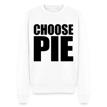 WÄHLE PIE (wähle Leben) - Männer Premium Bio Pullover - Weiß - Vorne - Thijin (182cm)