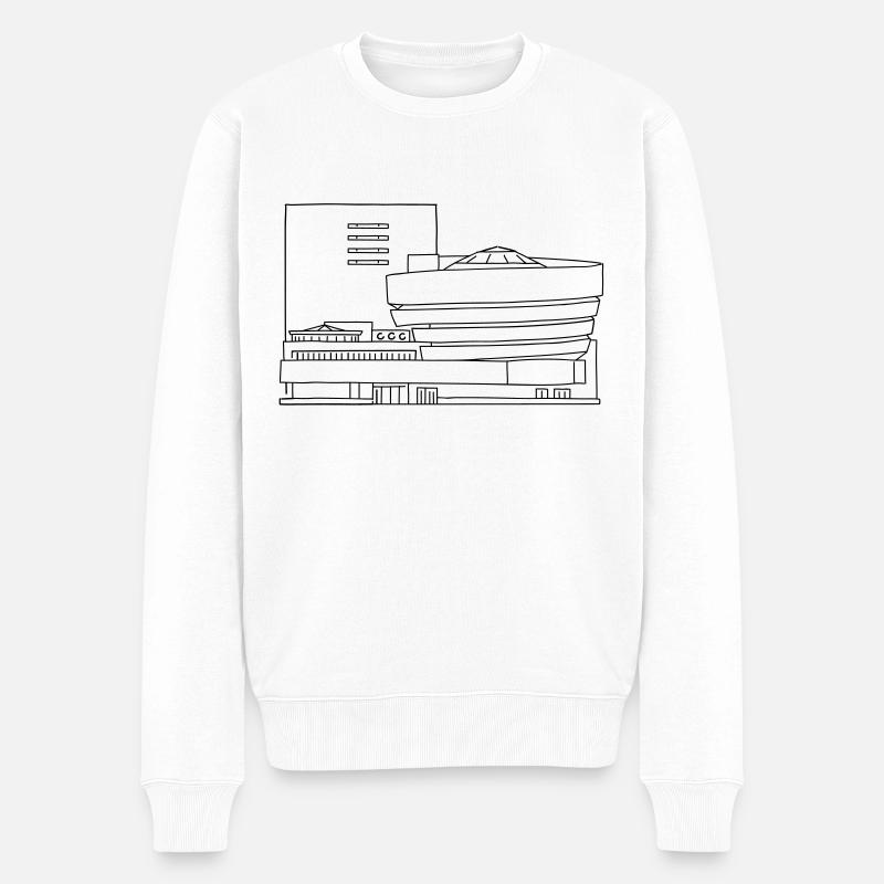Guggenheim Museum NY - Männer Premium Bio Pullover - Weiß