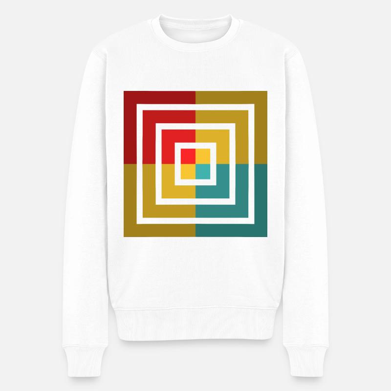 Illusion d’optique - Pull Premium bio Homme - blanc
