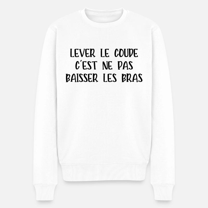 lever le coude - Pull Premium bio Homme - blanc