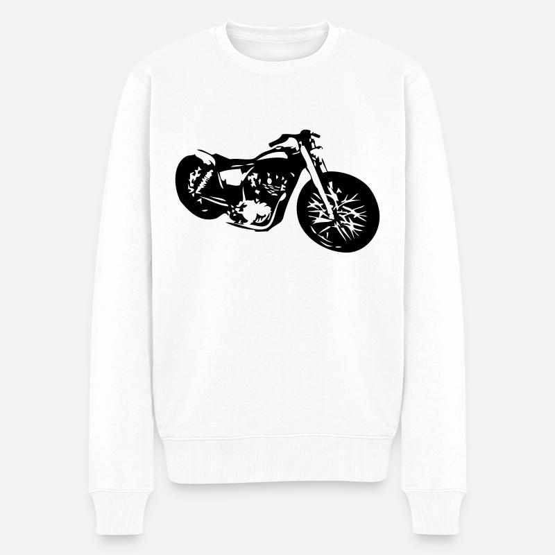 vieille moto - Pull Premium bio Homme - blanc