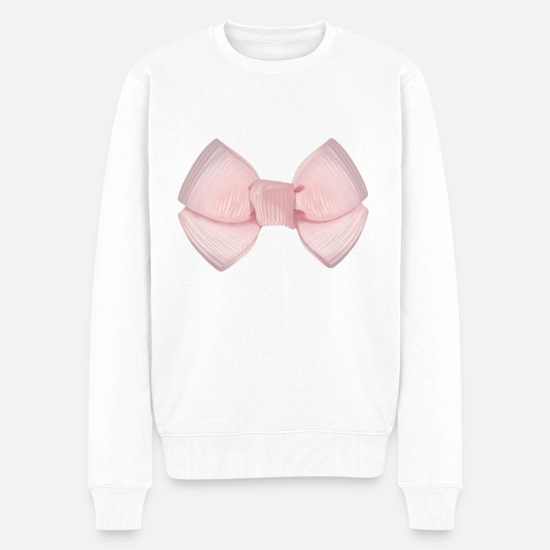 Boucle Rose - Pull Premium bio Homme - blanc