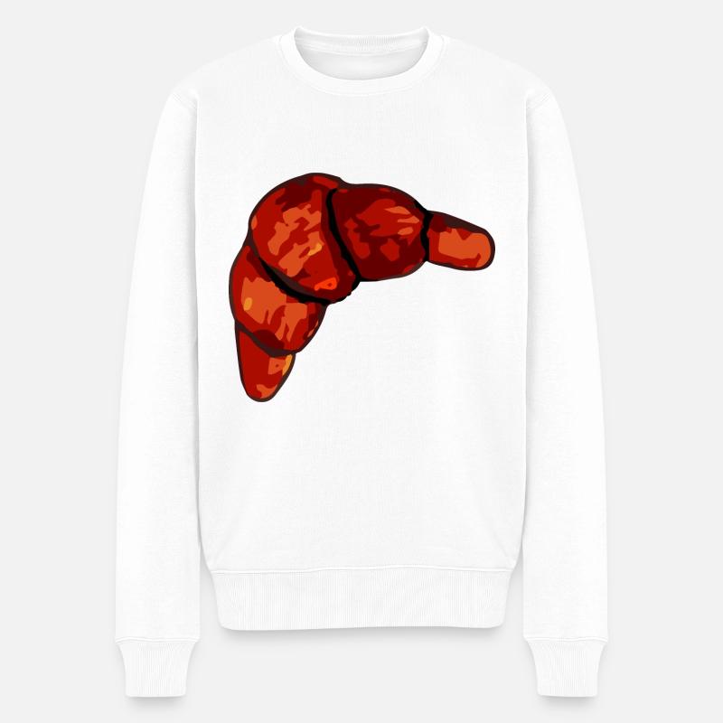 Rouleau de croissants - Pull Premium bio Homme - blanc