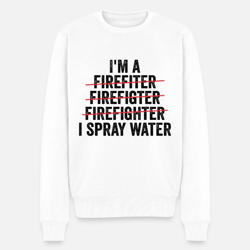 i'm a firefighter - Pull Premium bio Homme - blanc