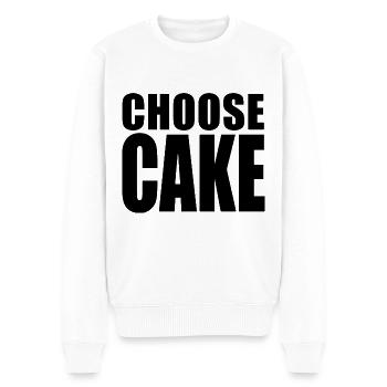 KUCHEN WÄHLEN (Leben wählen) - Männer Premium Bio Pullover - Weiß - Vorne - Thijin (182cm)