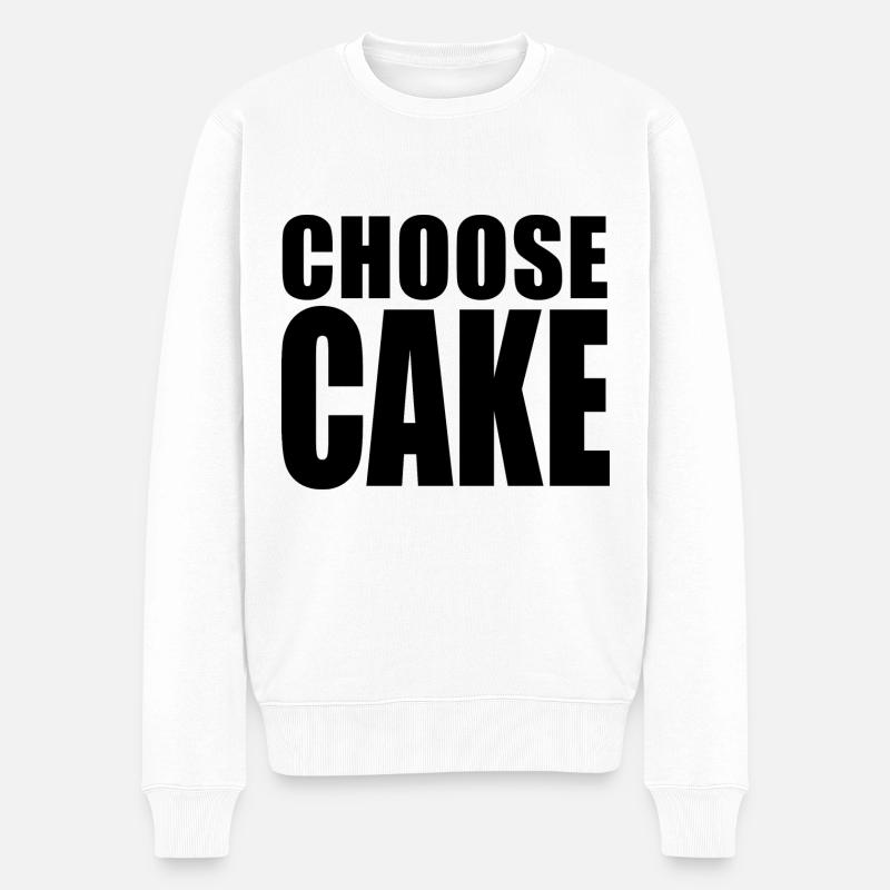 KUCHEN WÄHLEN (Leben wählen) - Männer Premium Bio Pullover - Weiß