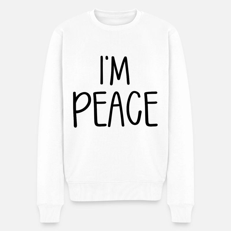 I'm Peace Partner Look - Pull Premium bio Homme - blanc